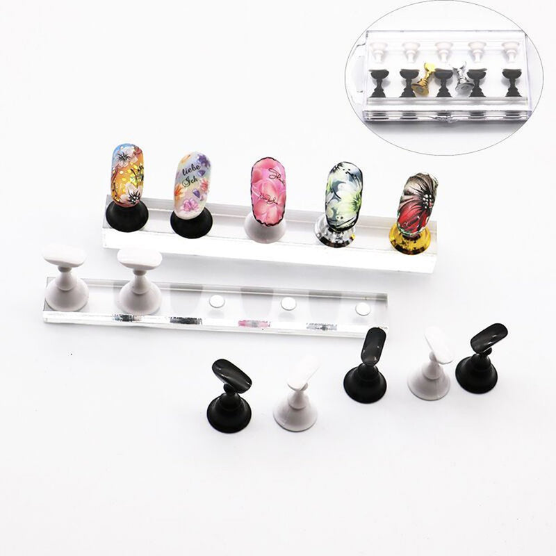 Ycyan 1 Set Nail Tips Practice Display Stand Magnetic Stuck Crystal Holder Professional Nail Art Tools - BeesActive Australia