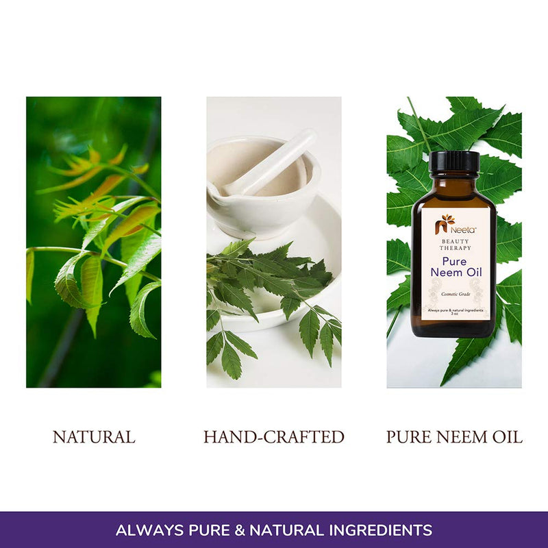 Neeta Naturals Beauty Therapy Pure Neem Oil Cosmetic Grade 3 oz - BeesActive Australia