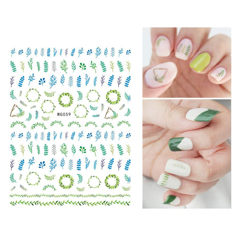 Flamingo Nail Art Stickers Decals Nail Art Supplies 3D Self-Adhesive Flamingo Leaves Nail Stickers Designs for Women Girls Manicure DIY Tip Nail Art Decorations Accessions - BeesActive Australia