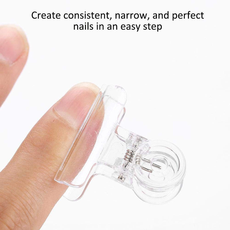 Nail Extension Clips, 5PCS Plastic Curve C Nail Curvature Pinching Clips Multi-functional Nail Art Accessories Tools(Transparent) Transparent - BeesActive Australia