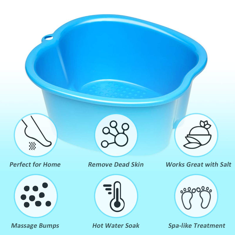MitButy Large Foot Bath Spa Bowl for Home Use - Sturdy Plastic Foot Soak Basin for Pedicure, Relax, Detox and Massage - Foot Tub Get Rid of Callus, Cuticles, Dead Skin - Fits All Size - BeesActive Australia