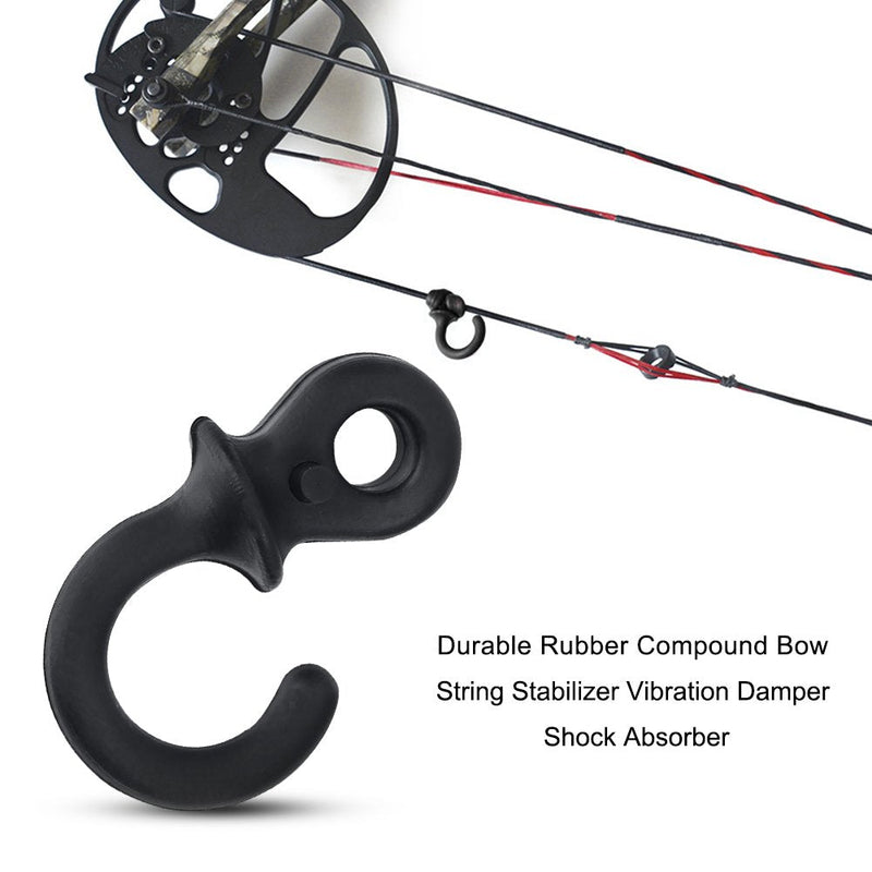 Alomejor Archery String Stabilizer 4Pcs Durable Rubber Compound Bow Archery Bowstring Stabilizer Bow String Silencer Black - BeesActive Australia