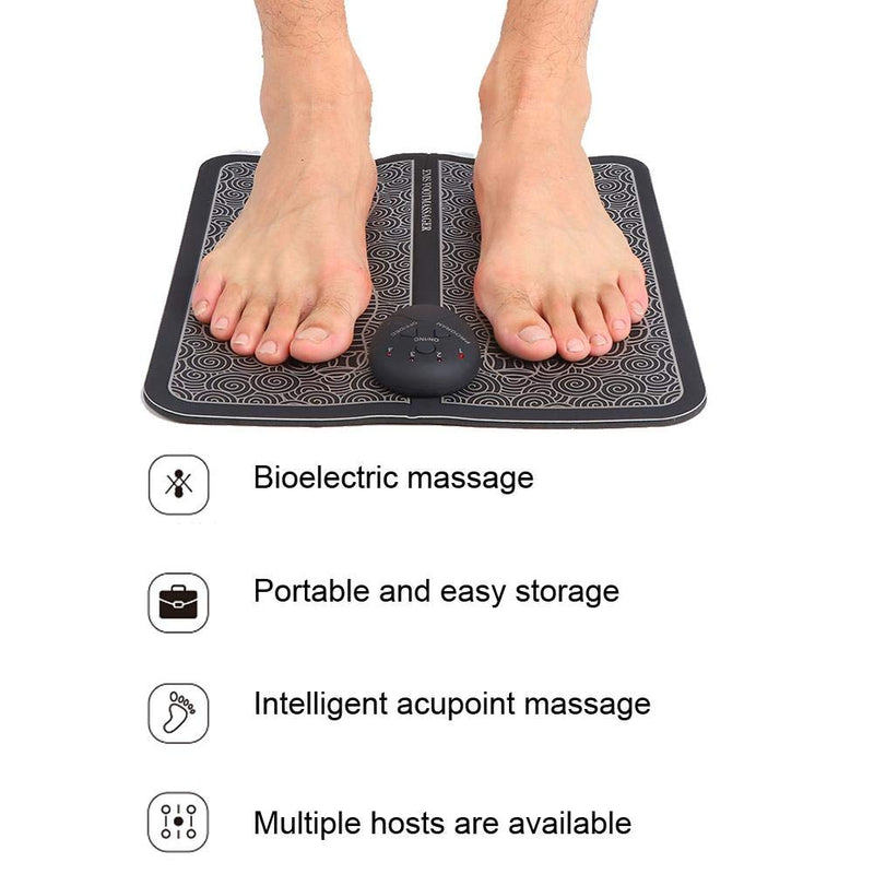 EMS Foot Massager, Electric Foldable Foot Muscle Stimulator Foot Massage Mat Pain Relief Foot Pad, Foot Relaxation(Battery Model) Battery Model - BeesActive Australia