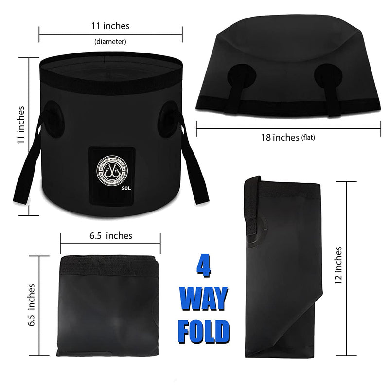 Filthy Anglers Waterproof, Collapsible Fishing Bucket 20L (5 Gallon) - BeesActive Australia