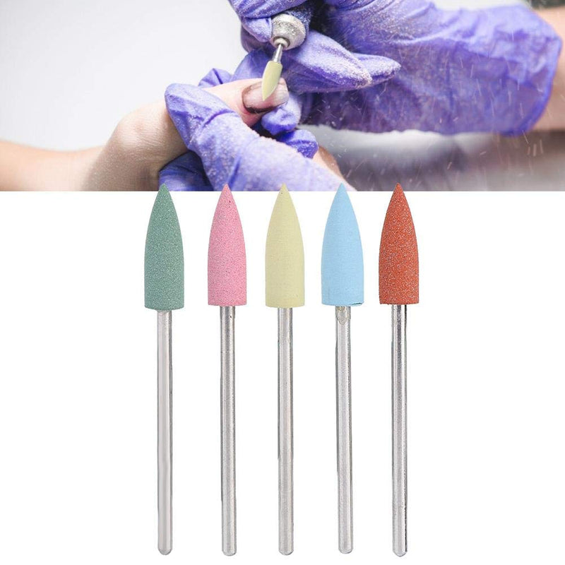 Nail Drill Bits Kit, Rubber Nail Art Polishing Head Nail Drill Bits Manicure Pedicure Nail Polishing Burr Accessory Portable Electric Nail Drill 5pcs / set (152) 152 - BeesActive Australia