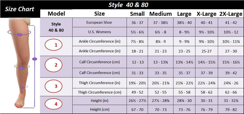 ITA-MED Sheer Compression Stockings - 23-30 mmHg, Thigh High, Closed Toe, Nude, Medium - BeesActive Australia