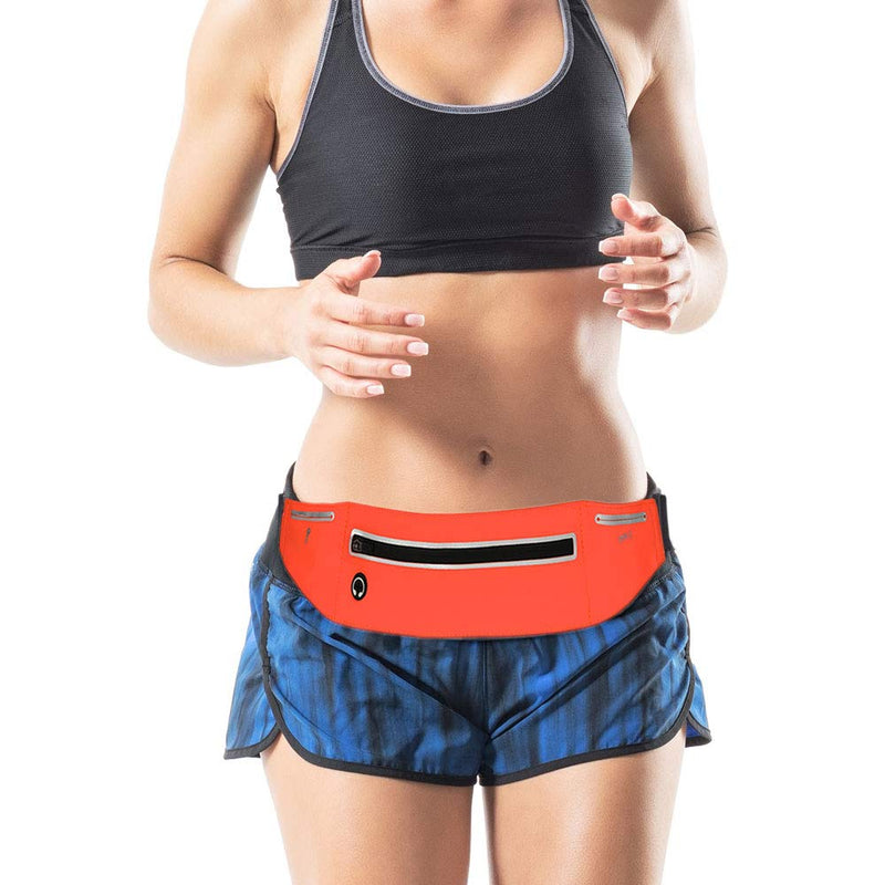 HANZIUP Running Belt Waist Pack (only 88g), Fanny Pack for Hiking Fitness Running Jogging Workouts Cycling Sports Travel Exercise, Fit All iPhone Models and for All Waist Sizes Orange - BeesActive Australia