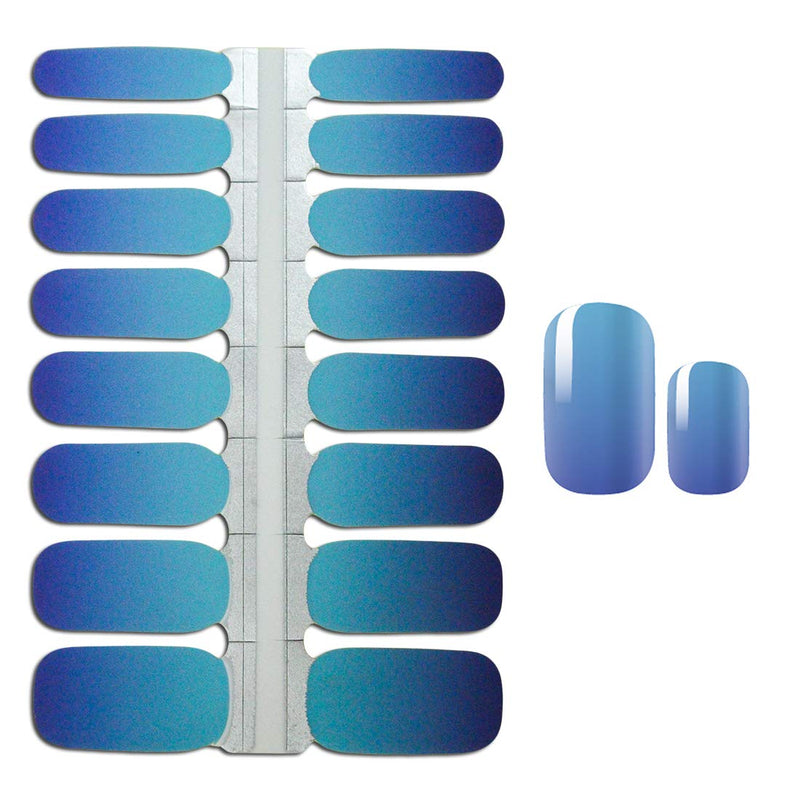 SILPECWEE 5 Sheets Adhesive Nail Wraps Polish Stickers Tips With 1Pc Nail File Solid Color Nail Decals Manicure Strips Set For Women NO1 - BeesActive Australia