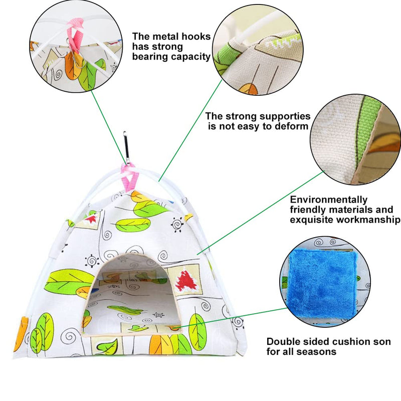 FEimaX Bird Nest House Hanging Hammock Finch Cage, Snuggle Hut Tent for Small Medium Parrots Parakeet Lovebird African Grey Budgies Cockatiels Green S - BeesActive Australia