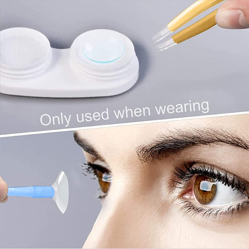 Contact Lens Tweezers, 4 Colors Contact Lens Remover Tool, Tweezers and Suction Stick with Small Box, for Travel and Outdoor Activities, 8PC - BeesActive Australia