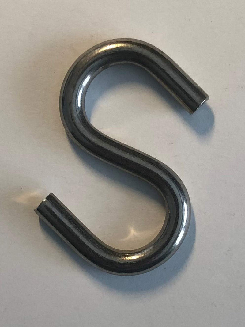 [AUSTRALIA] - 2 Pieces Stainless Steel 316 Straight S Hook 3/16" (5mm) Marine Grade 
