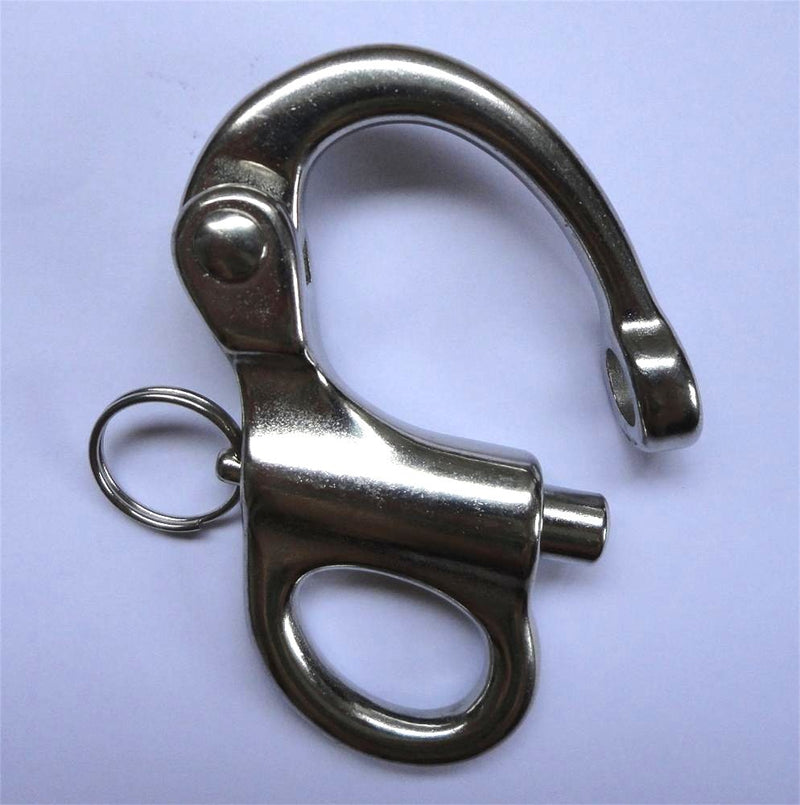 [AUSTRALIA] - 2" 50mm Fixed Bail Snap Shackle Silver for Sailboat New - 316 Stainless Steel ,generic 