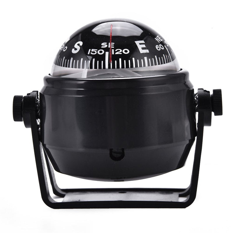 Fishlor Boat Compsss, Black Electronic Adjustable Military Marine Ball Night Compass for Boat Vehicle - BeesActive Australia