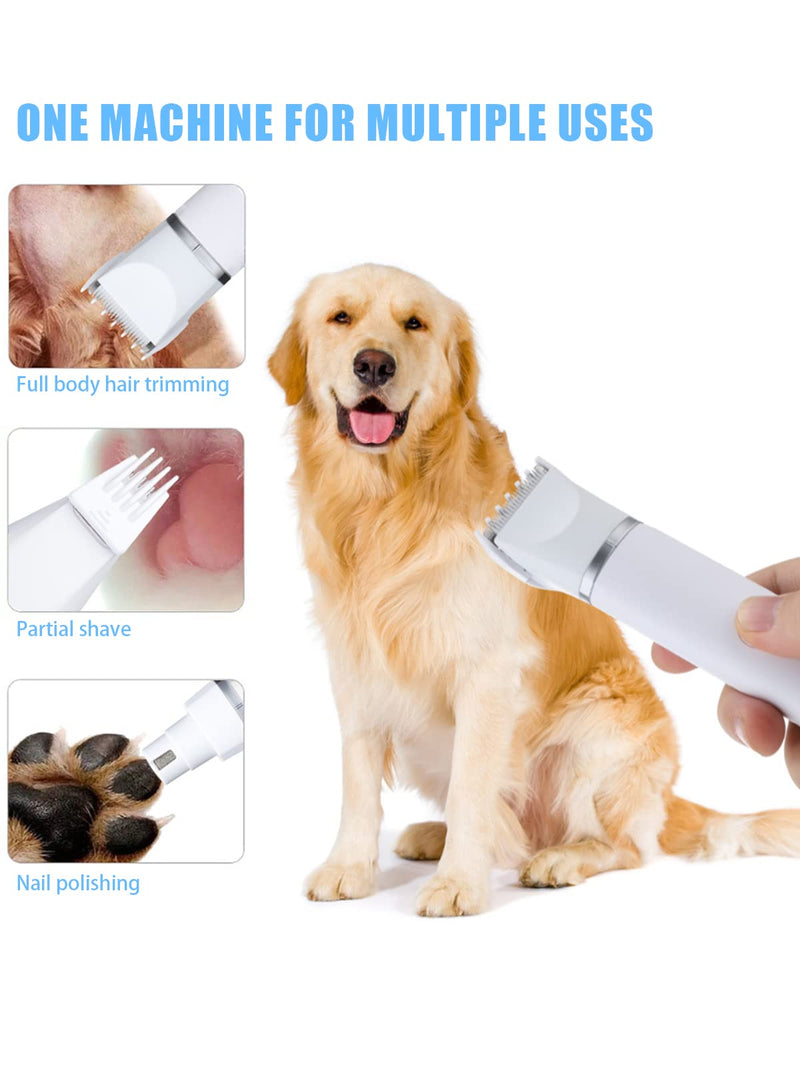 Dog Paw Trimmers, WHDPETS Cordless Dog Hair Clippers with Grooming Hammock, Low Noise Pet Grooming Kit for Trimming Hair Around Paws, Eyes, Ears, Face, Rump Clippers with Medium Hammock - BeesActive Australia