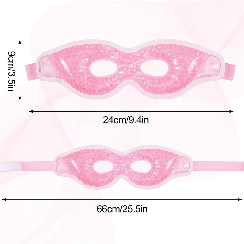 Heyu-Lotus 2 Pcs Cooling Eye Mask, Reusable Gel Eye Mask for Puffy Eyes Freezer Eye Mask Hot Cold Therapy Eye Mask for Swollen Eyes, Dark Circle, Swollen Eyes, Stress, Headache, Migraine(Blue&Pink) Blue&pink - BeesActive Australia