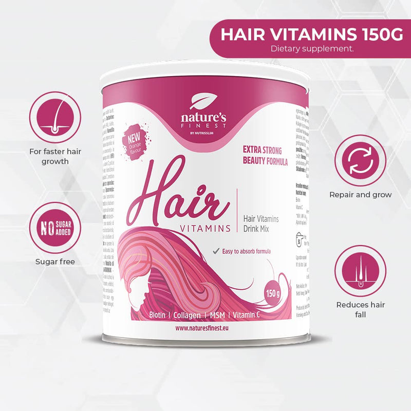 Nature's Finest by Nutrisslim Hair Vitamins - 30 Day Treatment with Biotin, Collagen Vitamin C and MSM | Supports Strong and Healthy Hair (1) 1 - BeesActive Australia