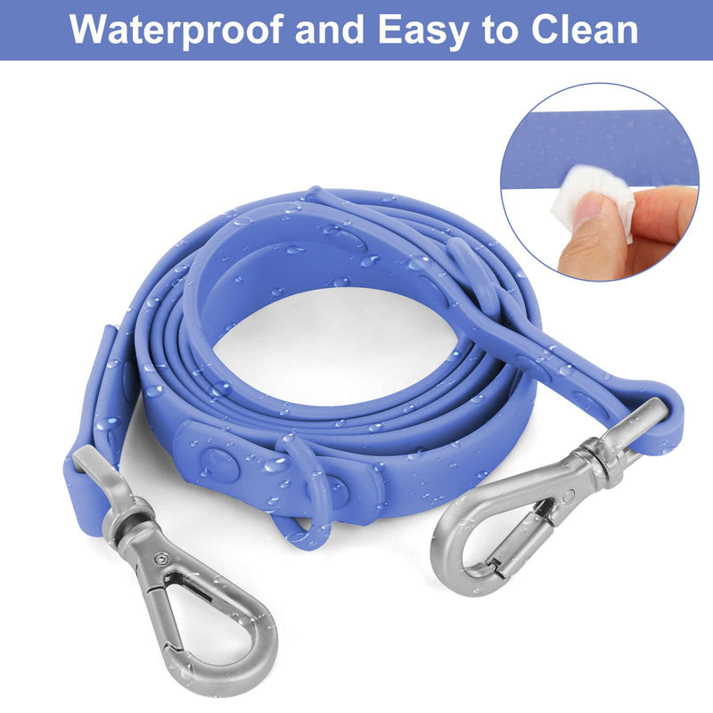 Wisedog Waterproof Standard Dog Leashes with 2 Hooks, 5 ft/ 6 ft Lengths, Adjustable for Traffic Control Safety, for Small, Medium & Large Dogs Walking L(6 ft, 0.75" wide) Blue - BeesActive Australia