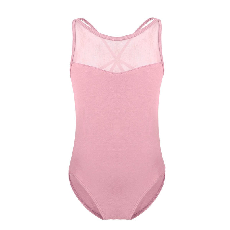 Yartina Kids Girls Ballet Dance Gymnastics Leotard Sleeveless Splice Criss-cross Back Jumpsuit Unitard Dancing Workout Pink 10-12 - BeesActive Australia