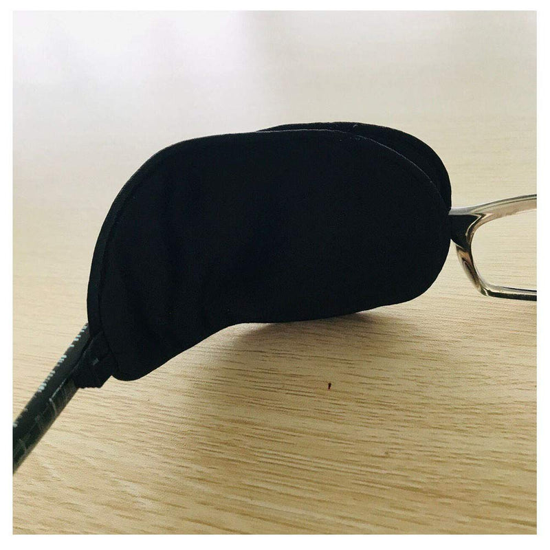 Adult/Kids Silk Glasses Eye Mask Amblyopia Strabismus Lazy Eye Patches Treat Lazy Eye and Strabismus(Black) - BeesActive Australia