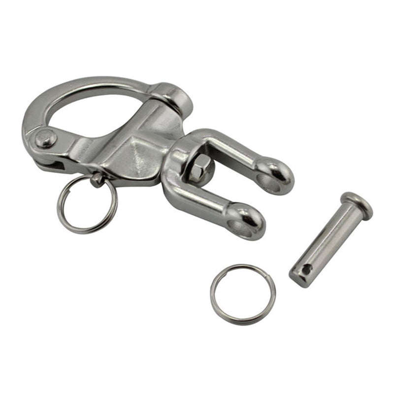 NRC&XRC Pair Jaw Swivel Snap Shackle 316 Stainless Steel for Sailboat Spinnaker Halyard &Diving 2-3/4" - BeesActive Australia