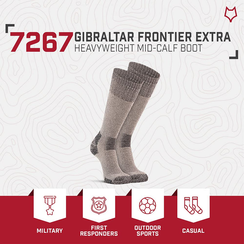 Fox River Men's Standard Outdoorsox Extra-Heavyweight Boot & Field Mid-Calf Socks Large Grey - BeesActive Australia