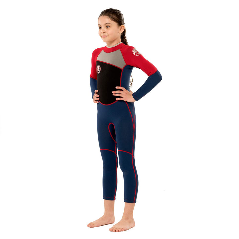 [AUSTRALIA] - Scubadonkey 2.5mm Neoprene Full Wetsuit for Kids Girls 2020 Red/Blue 10 