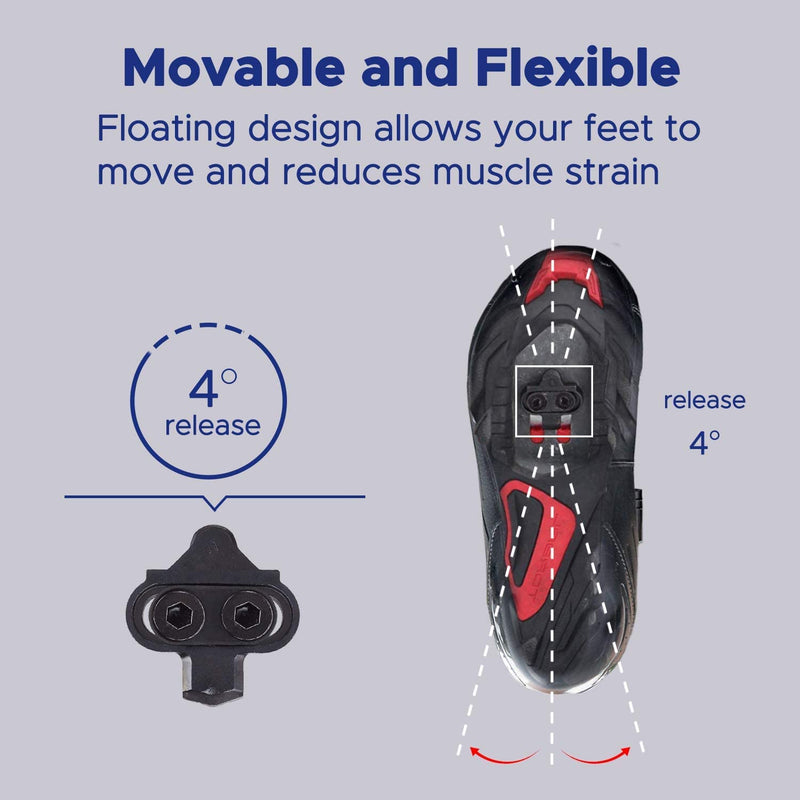 GAPVOS Bike Cleats, Durable Cycling Cleats, Bike Clips Compatible with Shimano SM-SH51 Pedals SPD Cleats for Cycling Shoes, Spin Shoes, Indoor Cycling & Mountain Bike Cleats… Black - BeesActive Australia