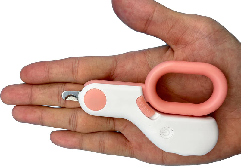 Small Animal Nail Clippers with LED Lights, Dog and cat Nail Trimmers, Professional Claw Trimmer for Tiny Dog Cat Kitten Bunny Rabbit Bird Guinea Pigs Ferret Hamsters. Avoid Excessive Cutting pink - BeesActive Australia