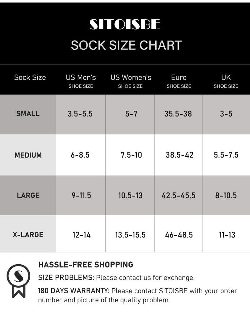 SITOISBE Elite Cushioned Compression Mid-crew Socks 4-Pack for Youth Women Men Small Black (4 Pairs) - BeesActive Australia