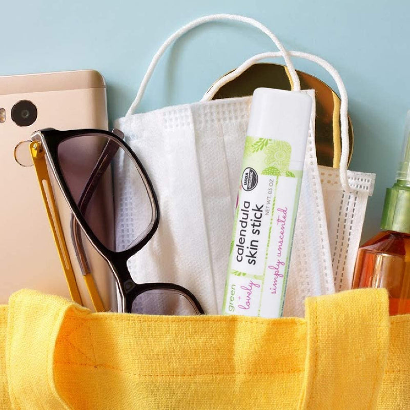 Calendula Skin Stick, Simply Unscented. Moisture Stick. Organic Lotion Bar. Moisturizing Ointment Salve. Multipurpose Skin Cream - 0.5 oz. (1 tube set) 1 tube set - BeesActive Australia