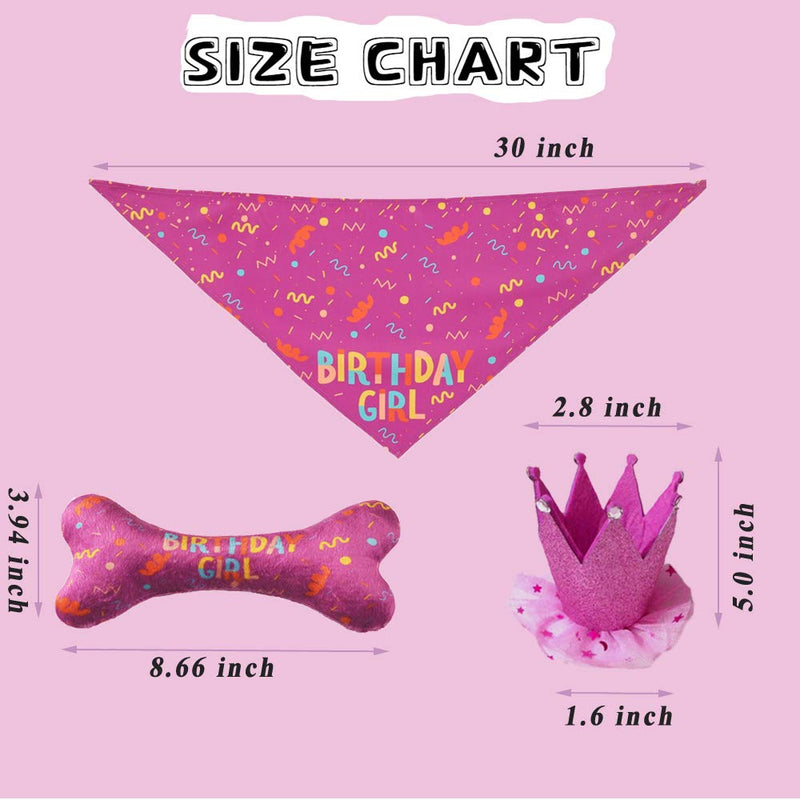 IDOLPET Dog Birthday Bandana Hat Happy Birthday Dog Toy Dog Party Set Pet Party Suppliers Dog Birthday Banner Scarf Birthday Accessories and Pet Decorations… Pink - BeesActive Australia