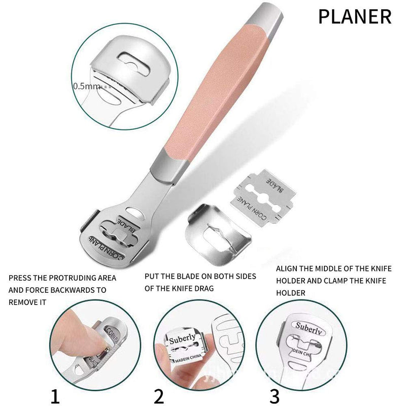 11-piece nail clippers high-end nail clippers set simple fashion style care tool stainless steel nail clippers (Rose gold) Rose gold - BeesActive Australia