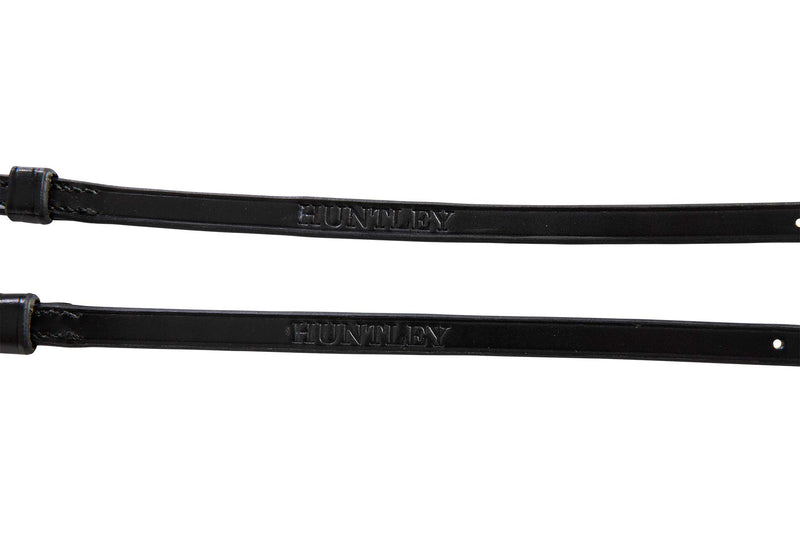 [AUSTRALIA] - Huntley Equestrian Premium English Leather Spur Straps, Black 18" Inches Long 