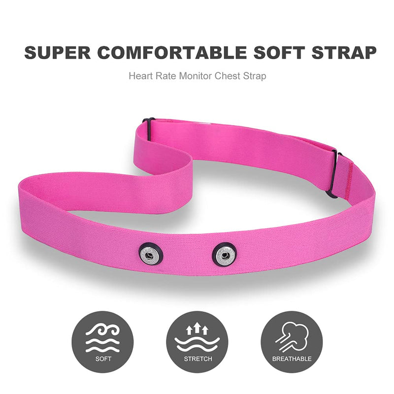 Heart Rate Monitor Replacement Chest Strap Pink Large - BeesActive Australia