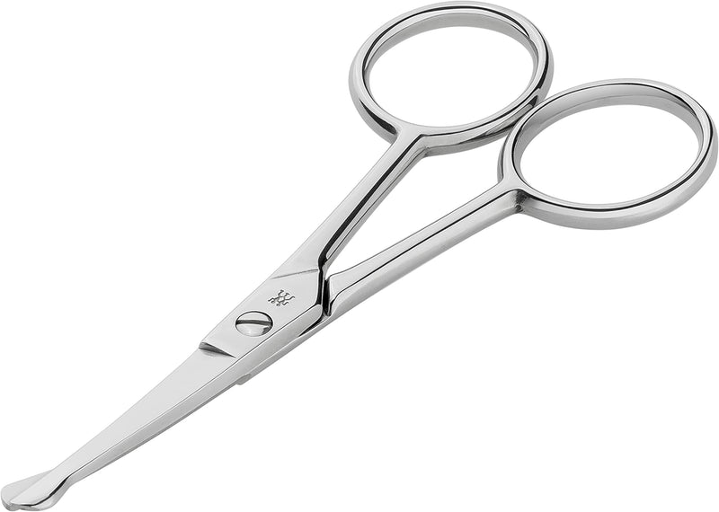 ZWILLING Nose Hair and Ear Hair Scissors, Stainless Steel Beard Scissors with Straight Rounded Tip, Silver - BeesActive Australia