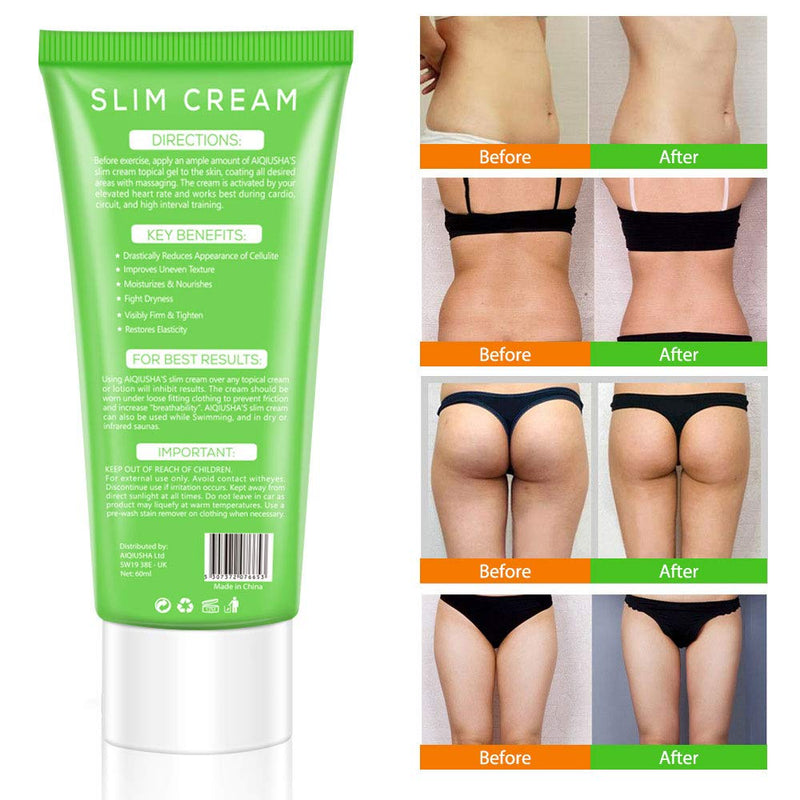 Hot Cream 2 Pack, Cellulite Slimming & Firming Cream, Body Fat Burning Massage Gel for Shaping Waist, Abdomen and Buttocks 120ml - BeesActive Australia