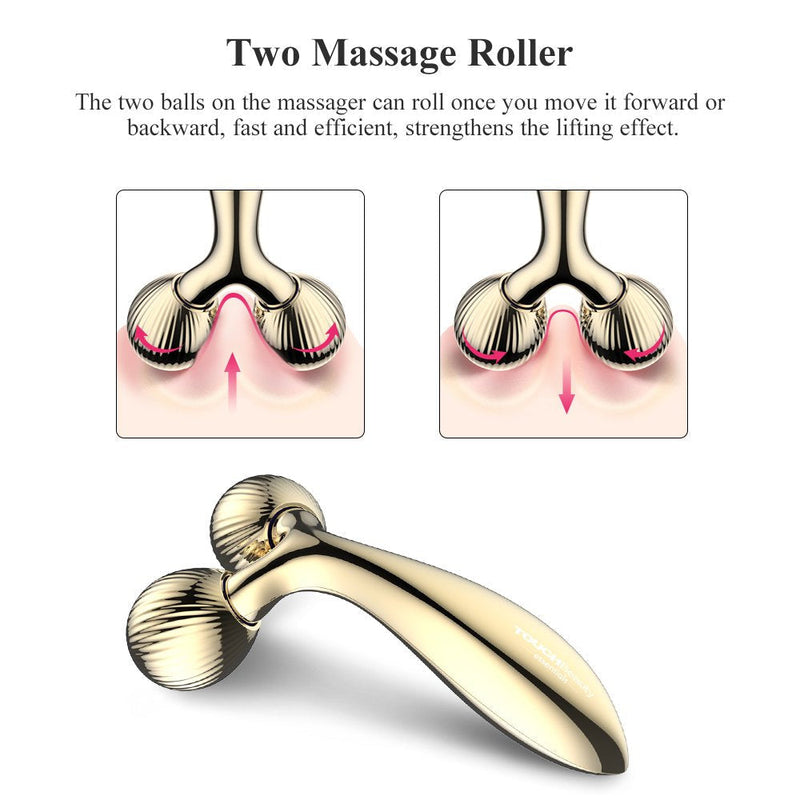 TOUCHBeauty Face Body Massager Roller V-Shaped Facial Lifting Device for Facial Toning & Skin Tighten Massaging Relaxing Device - BeesActive Australia