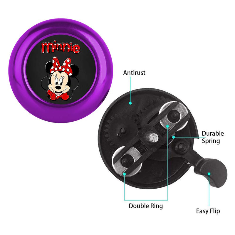 cuwana Bike Bell Aluminum Frozen Elsa Princess Minnie Stitch Cartoon Cute Bicycle Bell Loud Clear Sound Bike Accessories for Adults Kids Girls Boys Women - BeesActive Australia