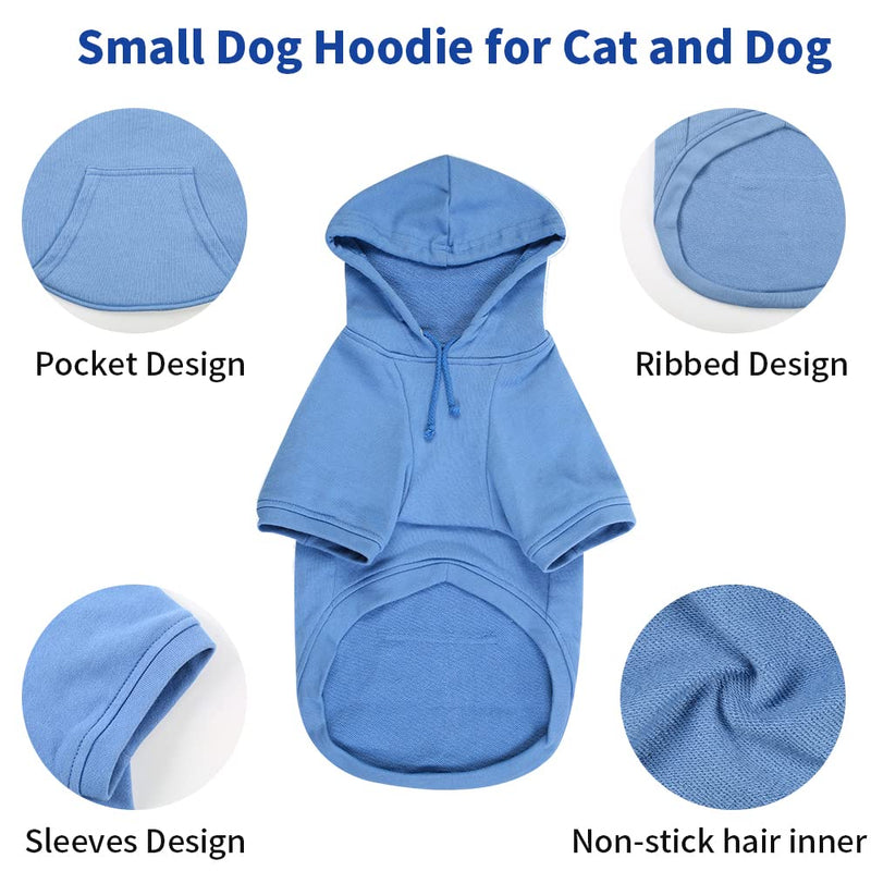 Furryilla Pet Clothes for Dog, Dog Hoodies Sweatshirt with Hood and Pockets for Small Dogs Large Black Dog Hoodie - BeesActive Australia