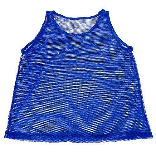 Adorox Youth Scrimmage Practice Jerseys Team Pinnies Sports Vest for Children Soccer, Football, Basketball, Volleyball Blue/Red 12 Pcs. Set - BeesActive Australia