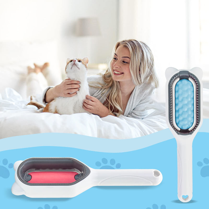 Pet Knots Remover, Reusable Cat and Dog Hair Remover,4 in 1 Universal Pet Hair Remover for Pet Hair Cleaning and Grooming,Remove Rough Fur,Blue blue - BeesActive Australia