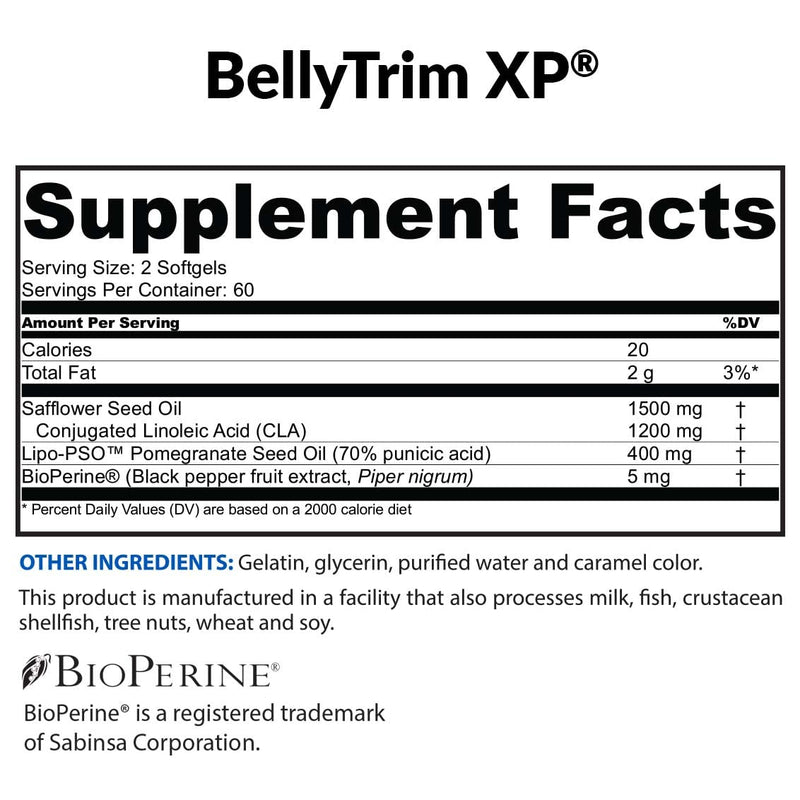 BioTrust BellyTrim XP Advanced CLA Toning Supplement, Conjugated Linoleic Acid (60 Servings) - BeesActive Australia