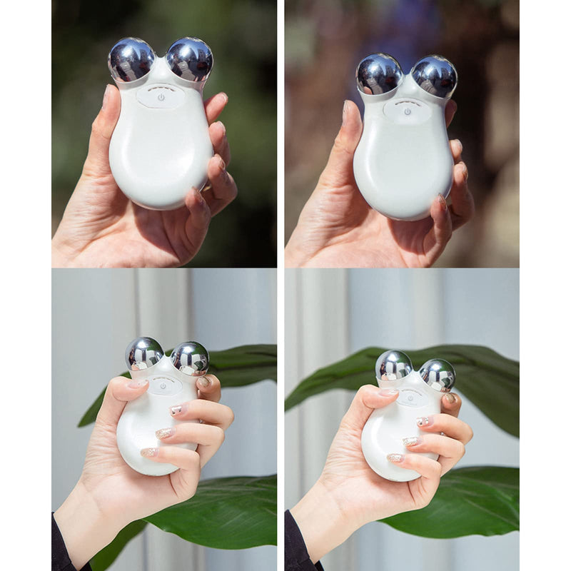 2023 New Microcurrent Face Device Roller,Lift The face and Tighten The Skin USB Mini microcurrent face Lift Skin for Facial Wrinkle Remover Toning Device(White) - BeesActive Australia