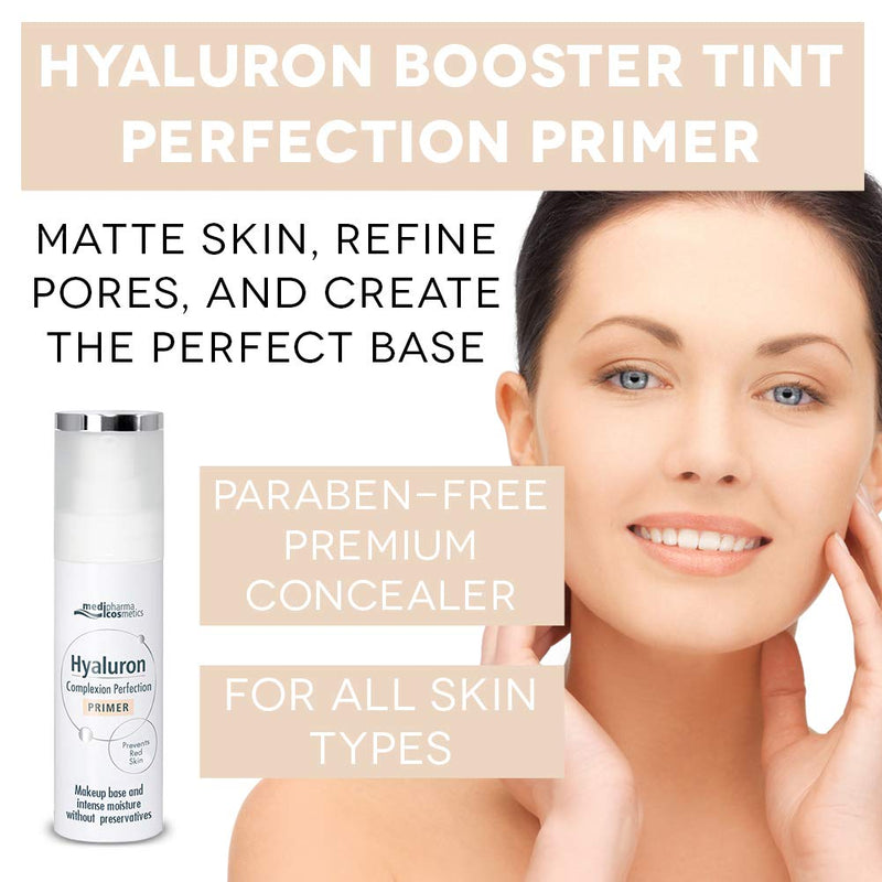 MediPharma Cosmetics Hyaluron Booster Tint Perfection Primer - Provides Even Complexion & Moisture - Reduces Wrinkles & Pores - Suitable For All Skin Types - 30 ML - BeesActive Australia