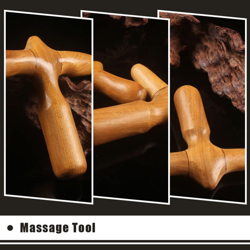Lurrose Thai Massage Tools Wooden Stick Massager Acupuncture Point Tool Chinese Health Baoding Fitness Balls Health Exercise Stress Balls for Men Women - BeesActive Australia