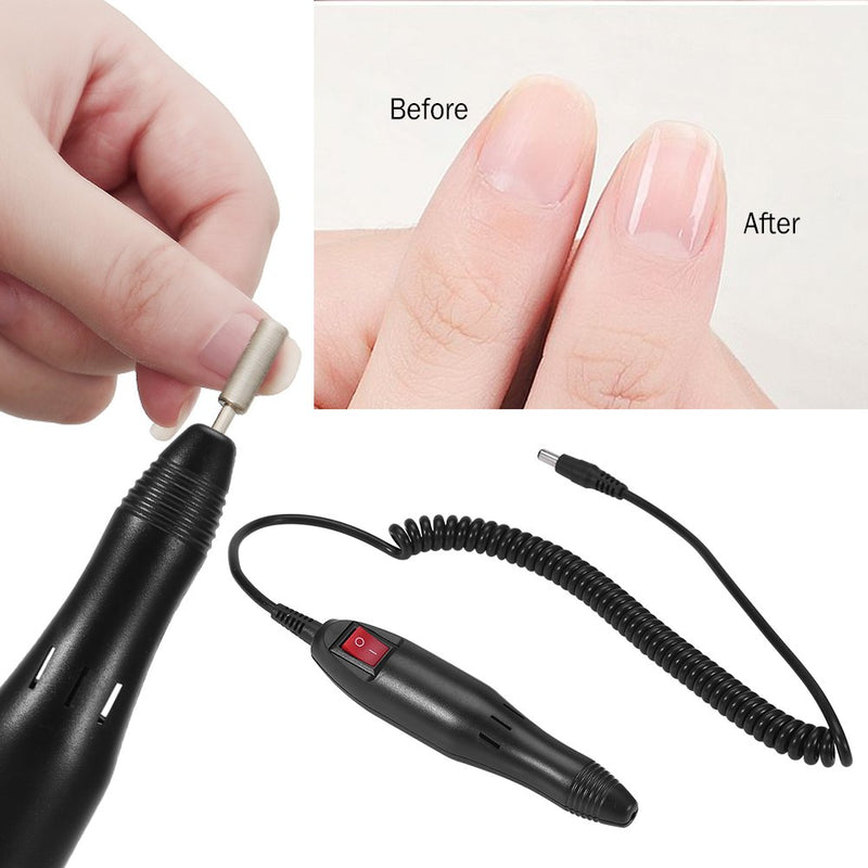 Nail Drill Handle, Professional Metal Electric Art Nail Drill Handpiece Manicure Pedicure Machine Pen Replacement Handle Grinder Polish Tool Shank Hand Piece - BeesActive Australia