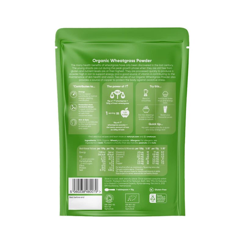 Naturya Organic Wheatgrass Powder, 200g - BeesActive Australia