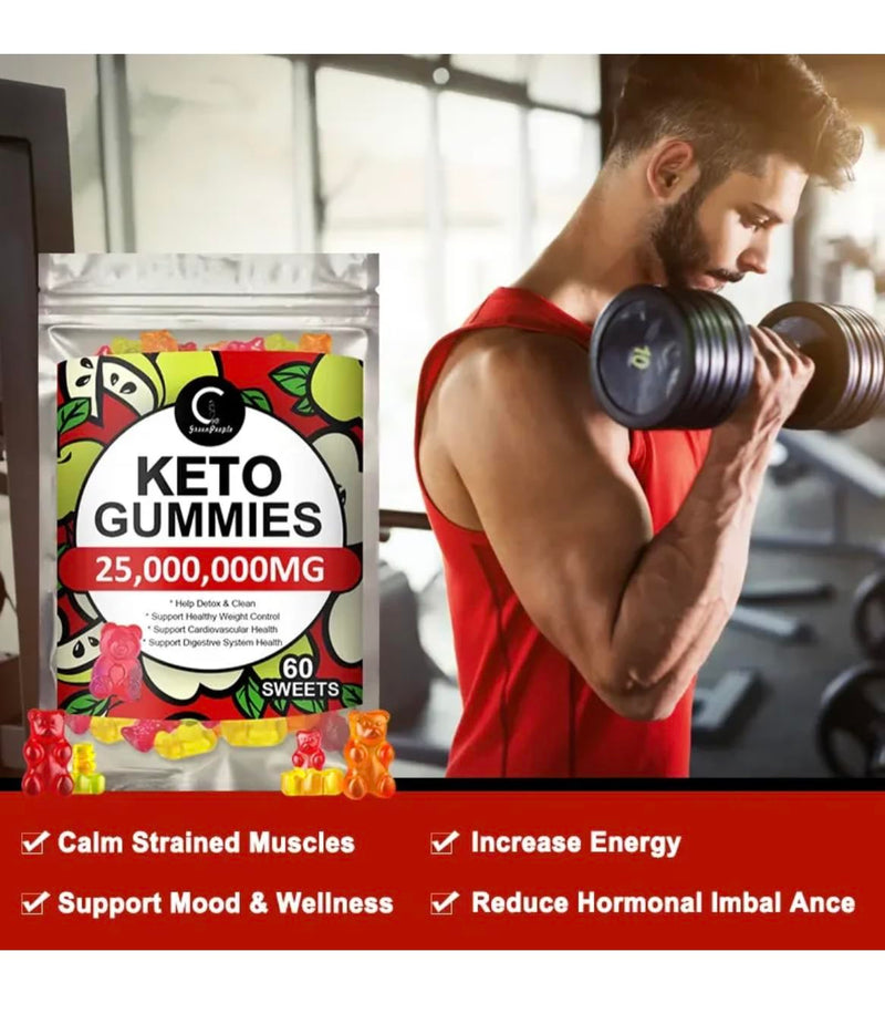 Keto Gummies for Weight & Fat Loss, Belly Fat Loss - 60 High Strength Enter into Ketosis and Lose Weight Fast with Keto Gummy Bears! - BeesActive Australia