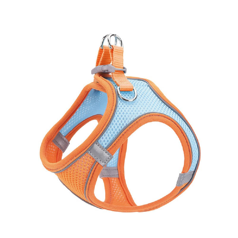 Richcatty 2.0 Generation Step in Air Dog Harness with 59“ Pet Leash for Dogs&Cats-Super Breathable Stable and Lightweight No Feeling Design More Comfortable Blend Orange M(Pet Weight12.1-16.5Lb) - BeesActive Australia