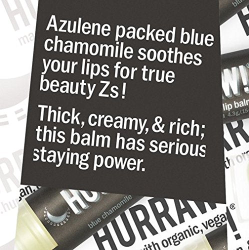 Hurraw! Moon Night Treatment (Blue Chamomile, Vanilla) Lip Balm, 2 Pack: Organic, Certified Vegan, Cruelty and Gluten Free. Non-GMO, 100% Natural Ingredients. Bee, Shea, Soy and Palm Free. Made in USA - BeesActive Australia